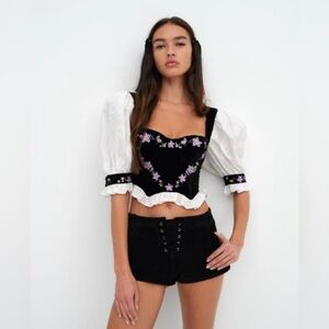 NWOT For Love & Lemons Lainey Top XXS